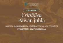 Yrittäjien Päivän juhla Tampereen Raatihuoneella 5.9.2026