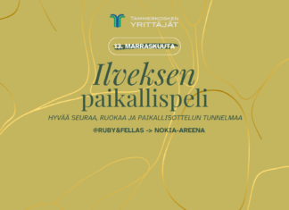 Tammerkosken Yrittäjät Ilveksen paikallisotteluun 20.11.2026
